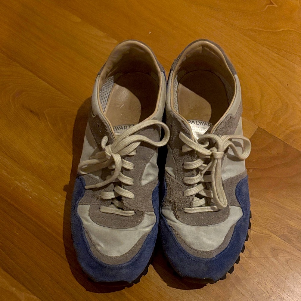 Spalwart size 36. Blue suede accents. Well worn